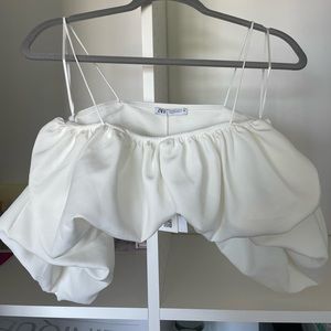 Zara off the shoulder crop top